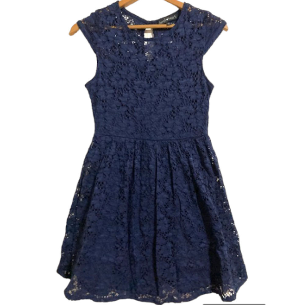 Navy LACE Sweetheart Dress - Derek Heart - Size M